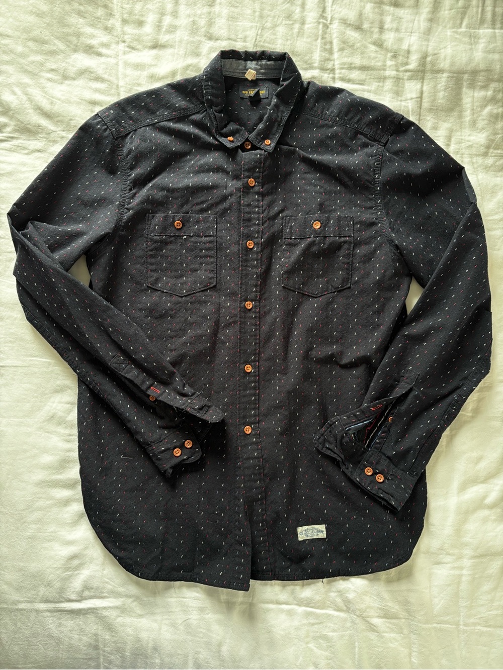 Urban Outfitters CPO Provisions Navy Button Down Shirt Size M